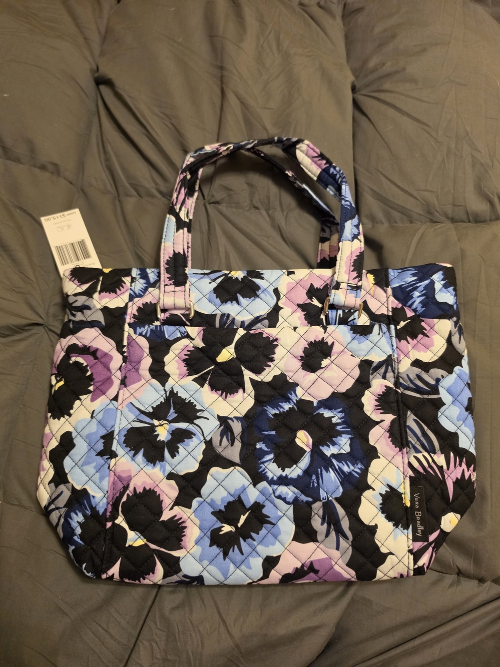Vera Bradley Multi Strap Shoulder Bag In Plum Pansies